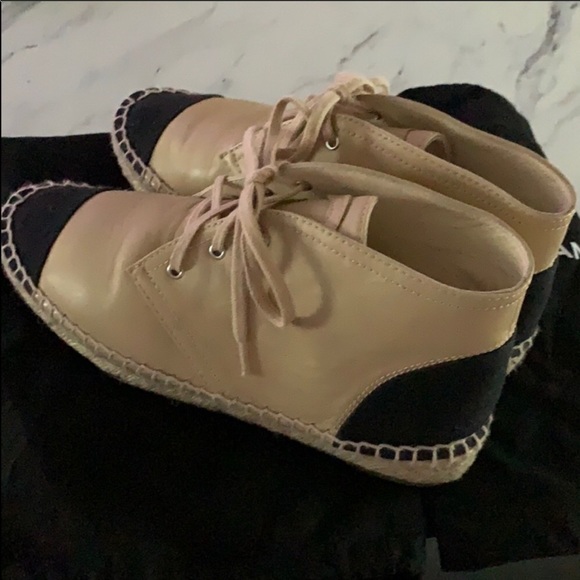 Chanel Ankle High Espadrilles Shoes 37 - Picture 2 of 16